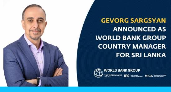 Gevorg Sargsyan New WBG Country Manager for SL